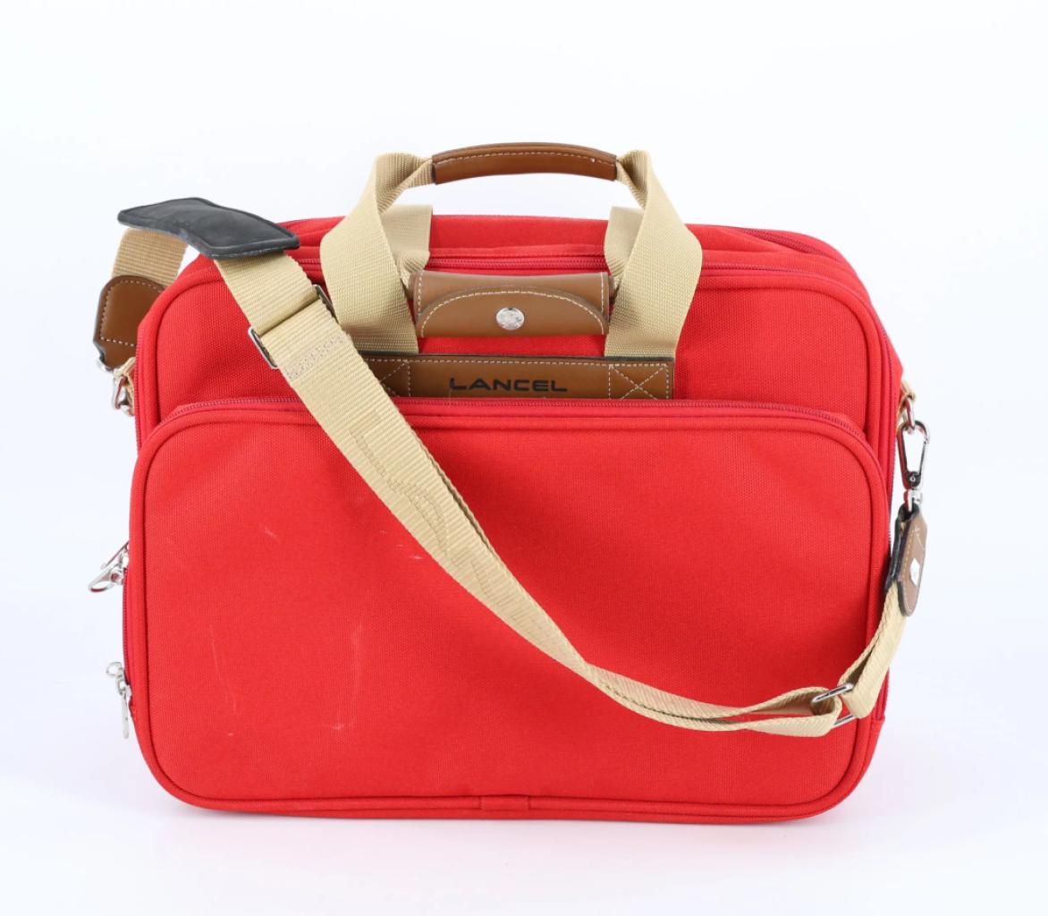 Expertise LANCEL - Sacoche en toile rouge - Artemis Estimations