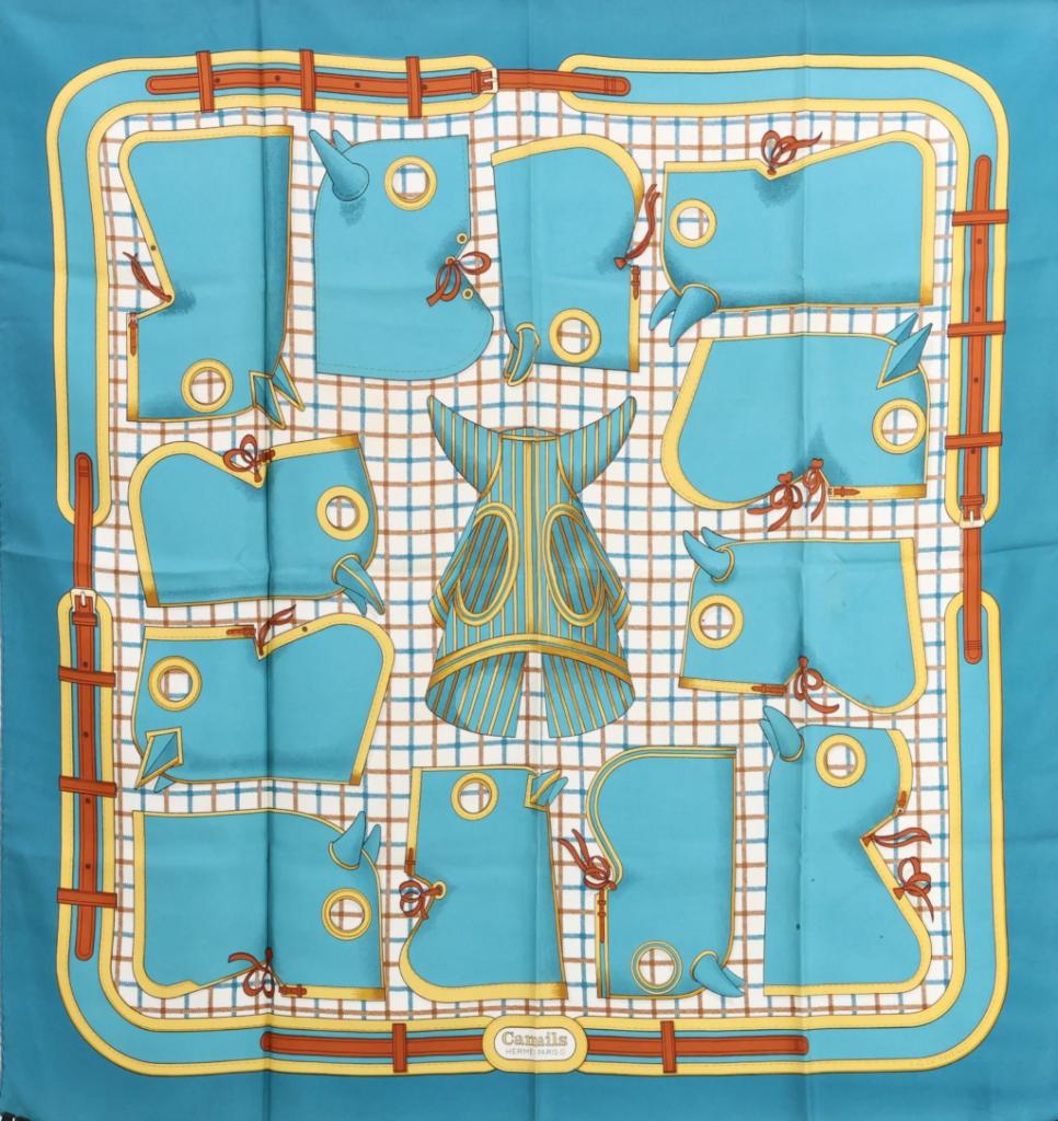 Expertise HERMES Camails vert et jaune - Artemis Estimations