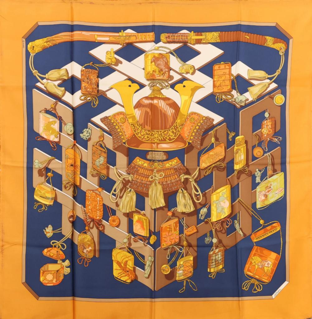 Expertise HERMES Rêveries Japonaises signé Latham - Artemis Estimations