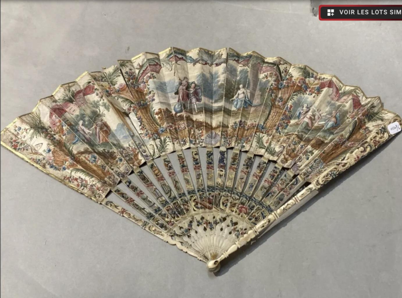 Expertise Eventail 17 brins ivoire - Artemis Estimations