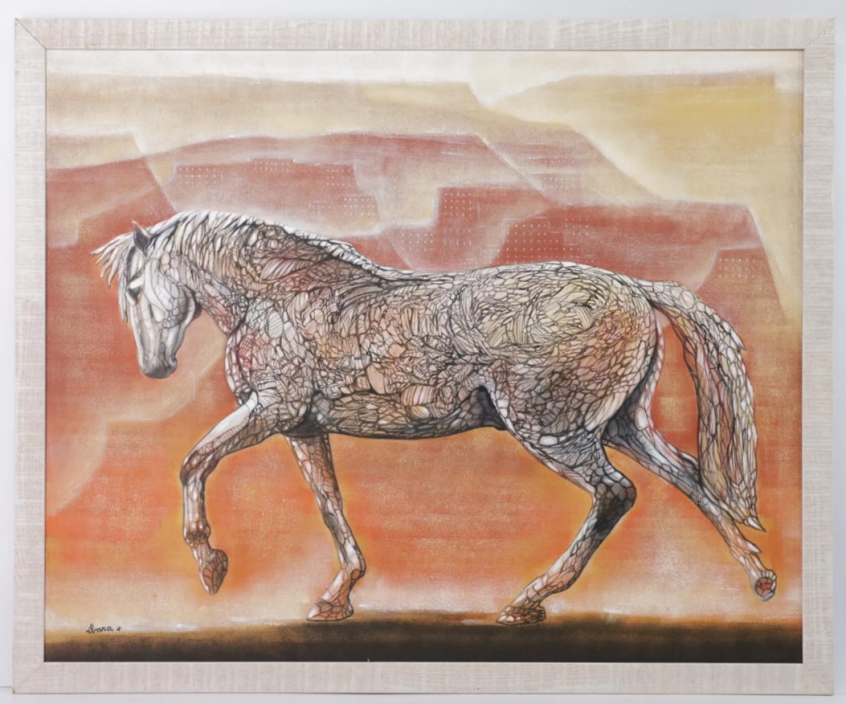 Expertise IBARA, cheval fond rouge - Artemis Estimations