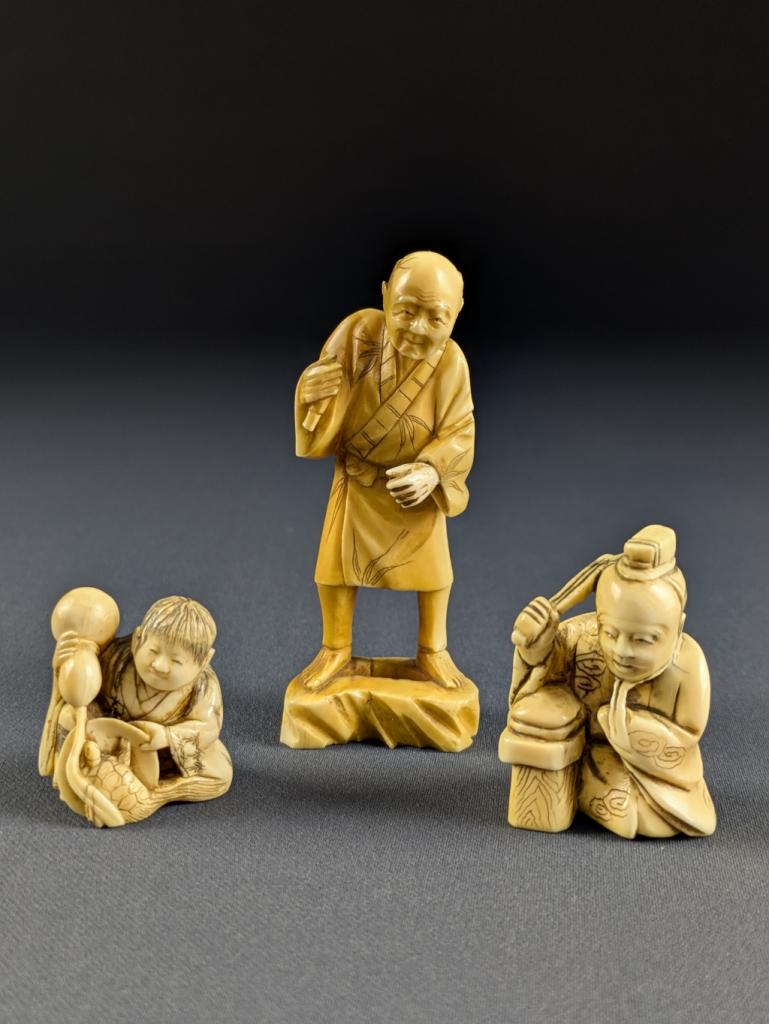 Expertise Lot de 3 statuettes en ivoire d'hippopotame - Artemis Estimations