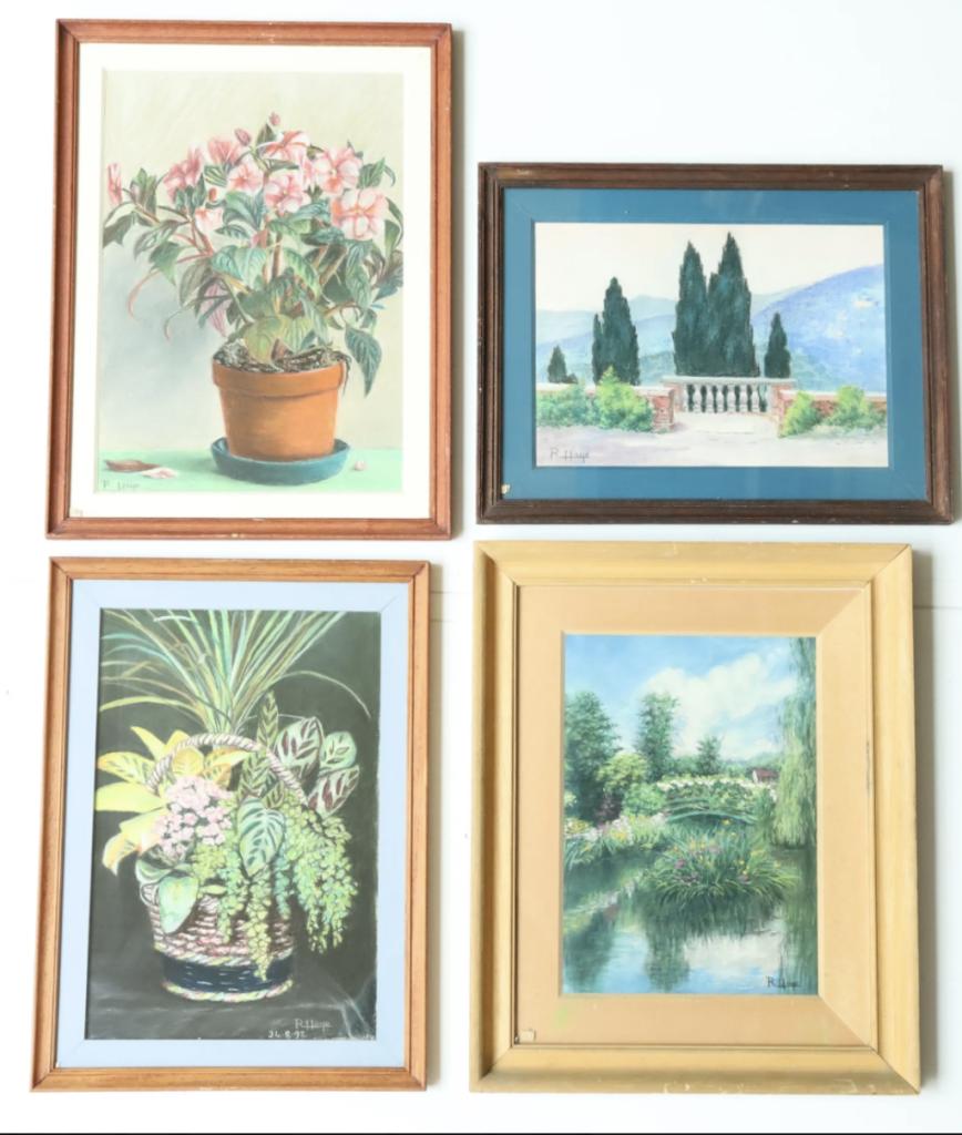 Expertise Suite de quatre pastels : Balcon sur un paysage - Artemis Estimations