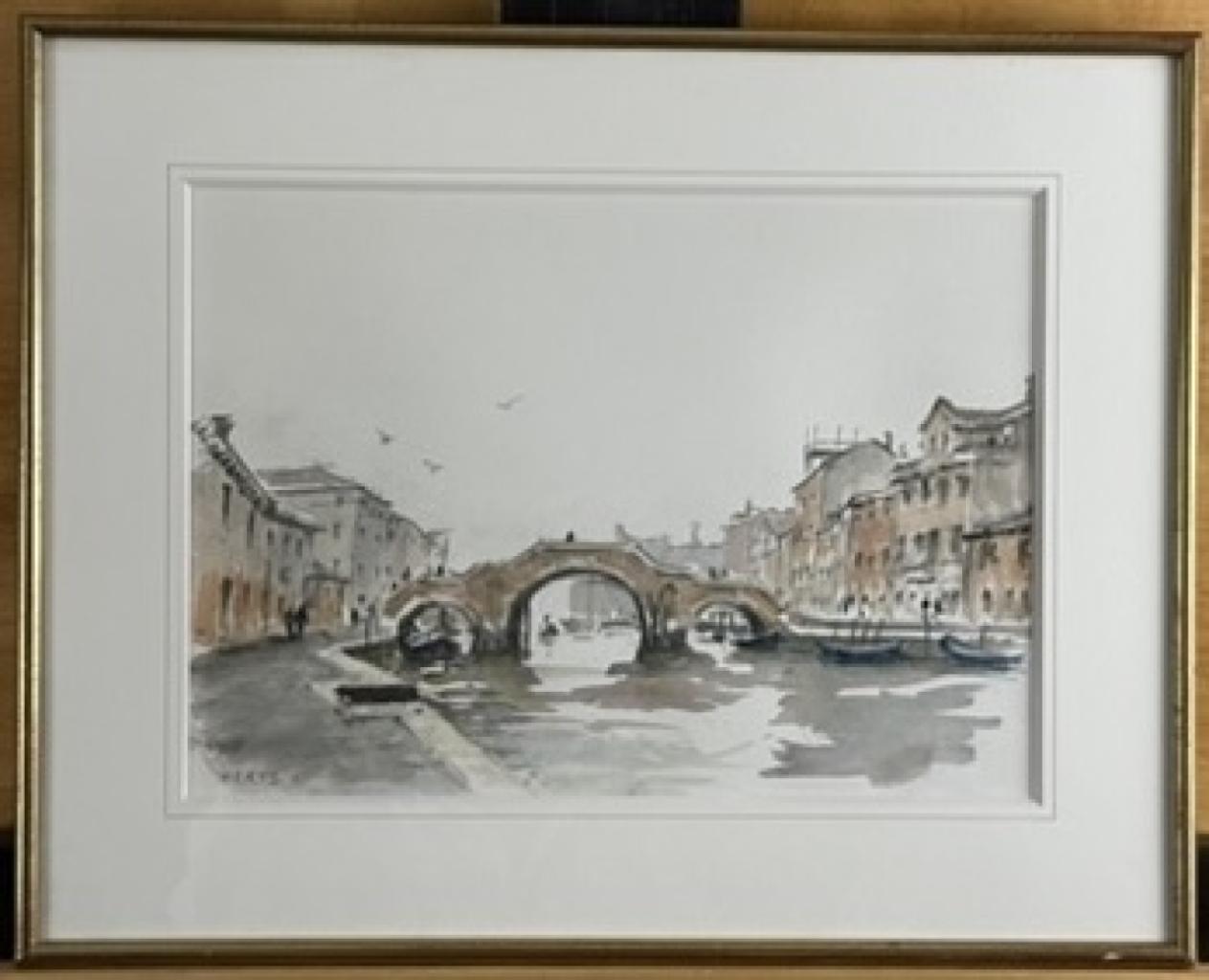 Expertise Michel Hertz, aquarelle Venise - Artemis Estimations