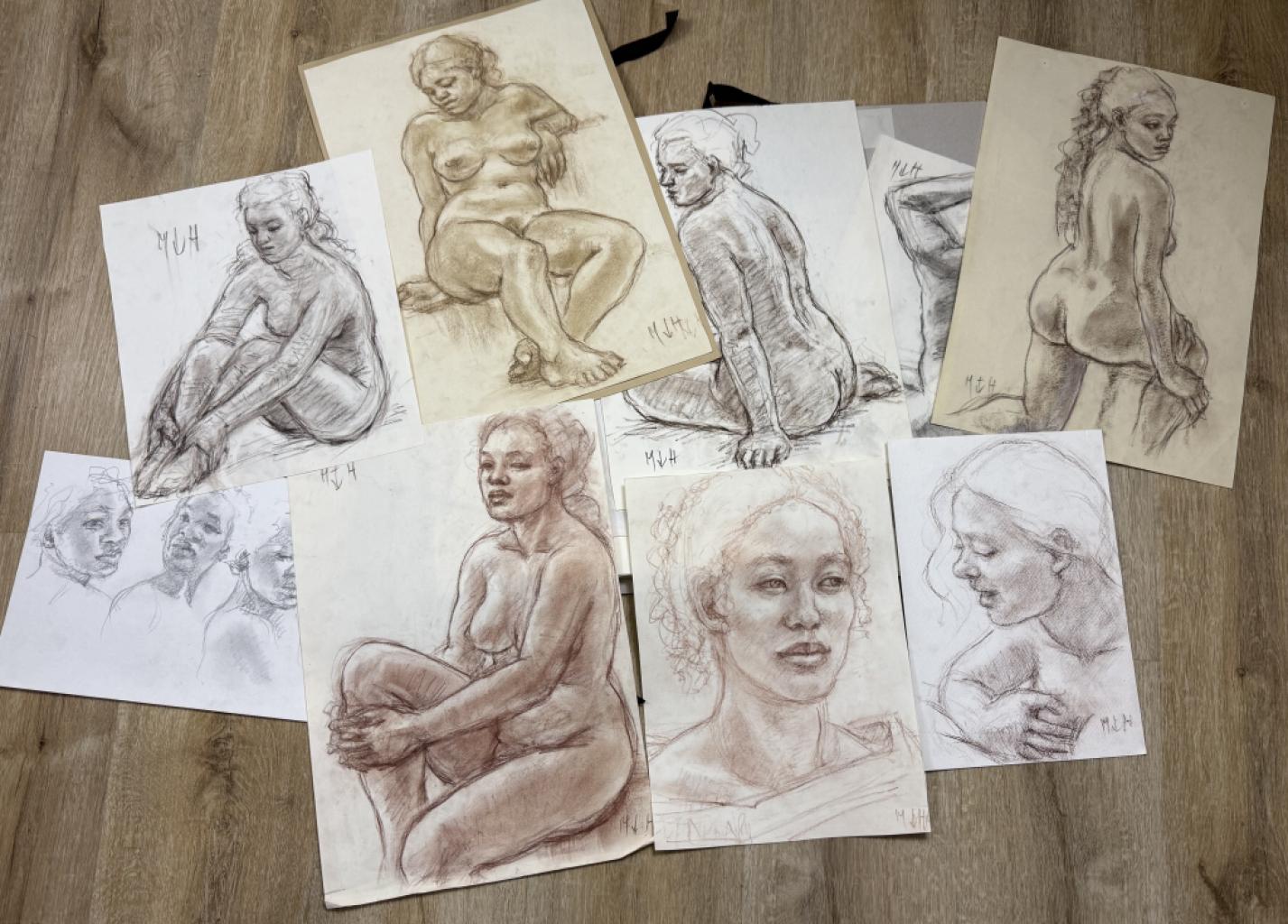 Expertise Michel Hertz, cartons de dessins de nus - Artemis Estimations