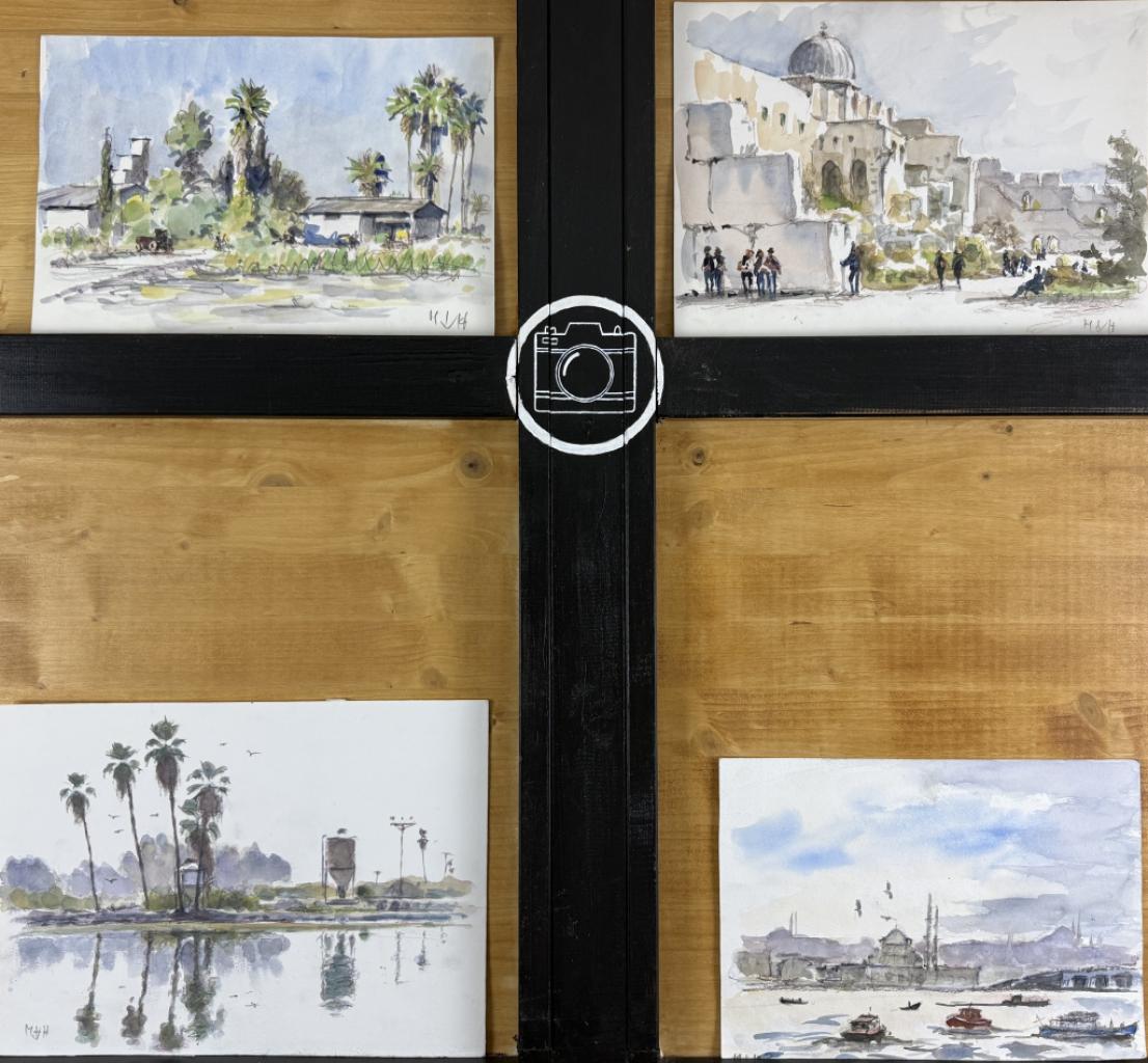 Expertise Michel Hertz, lot de 4 aquarelles - Artemis Estimations
