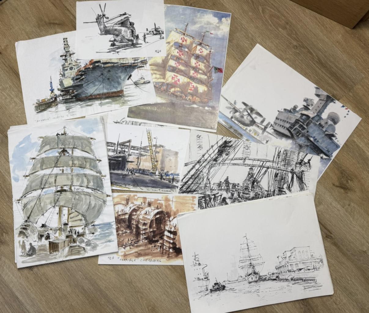 Expertise Michel Hertz, lot de 46 feuillets aquaréllés - Artemis Estimations