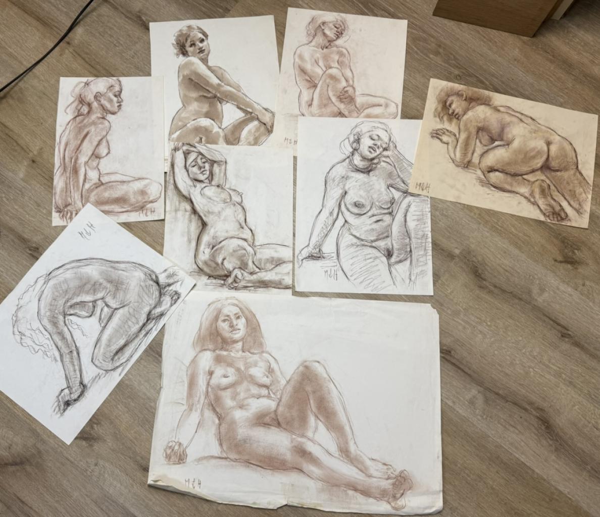 Expertise Michel Hertz, dessins esquisses de nus - Artemis Estimations