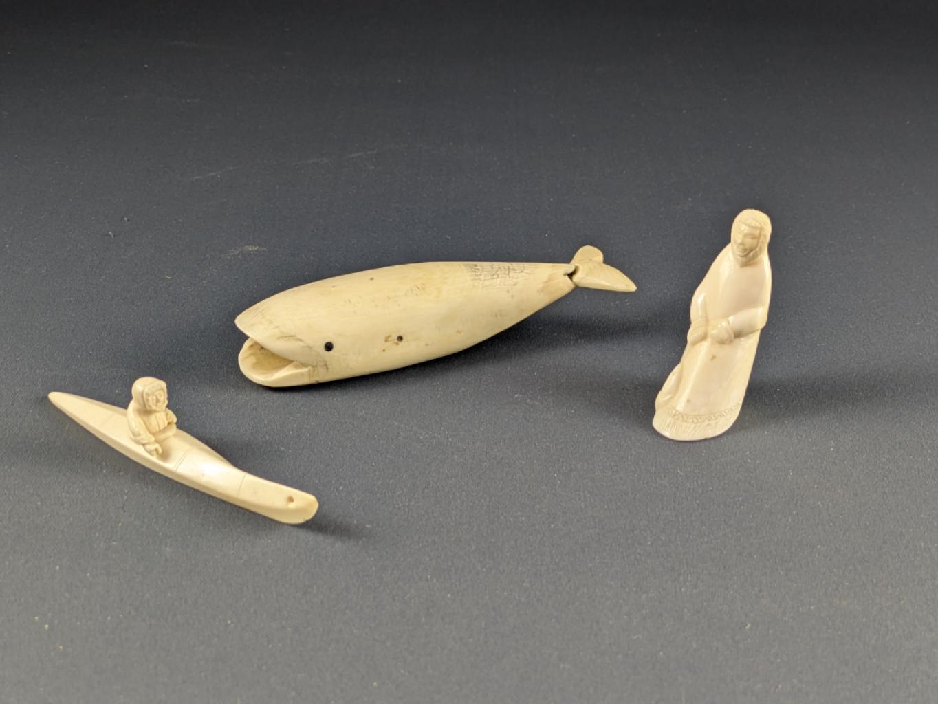 Expertise Lot - Kayak Os, Inuit pécheur Cachalot, Baleine cachalot - Artemis Estimations