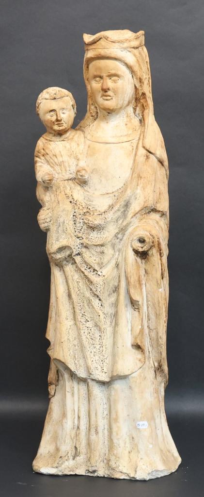 Expertise Vierge à l'Enfant en plâtre patiné - Artemis Estimations