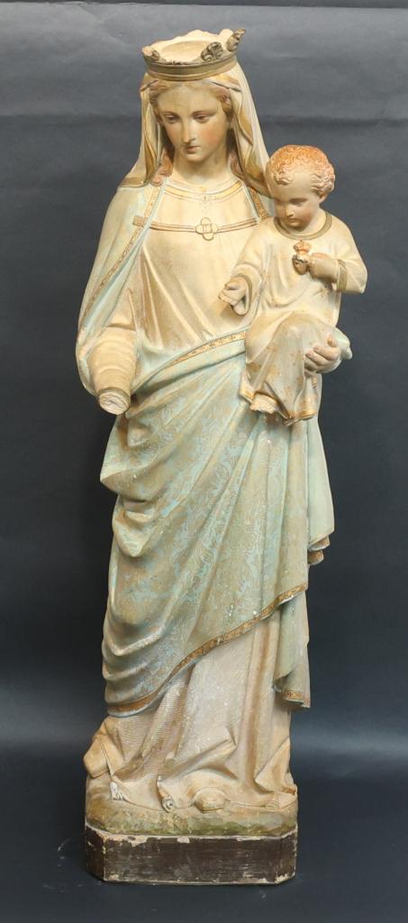 Expertise Vierge à l'Enfant en plâtre polychromé - Artemis Estimations
