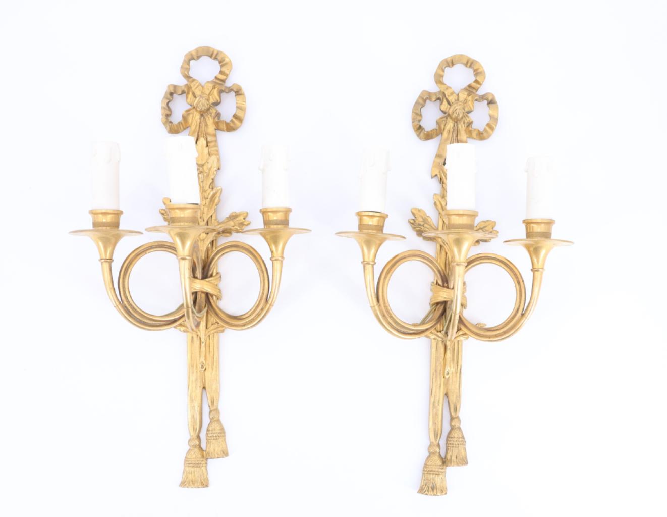 Expertise Paire d'appliques en bronze doré - Artemis Estimations