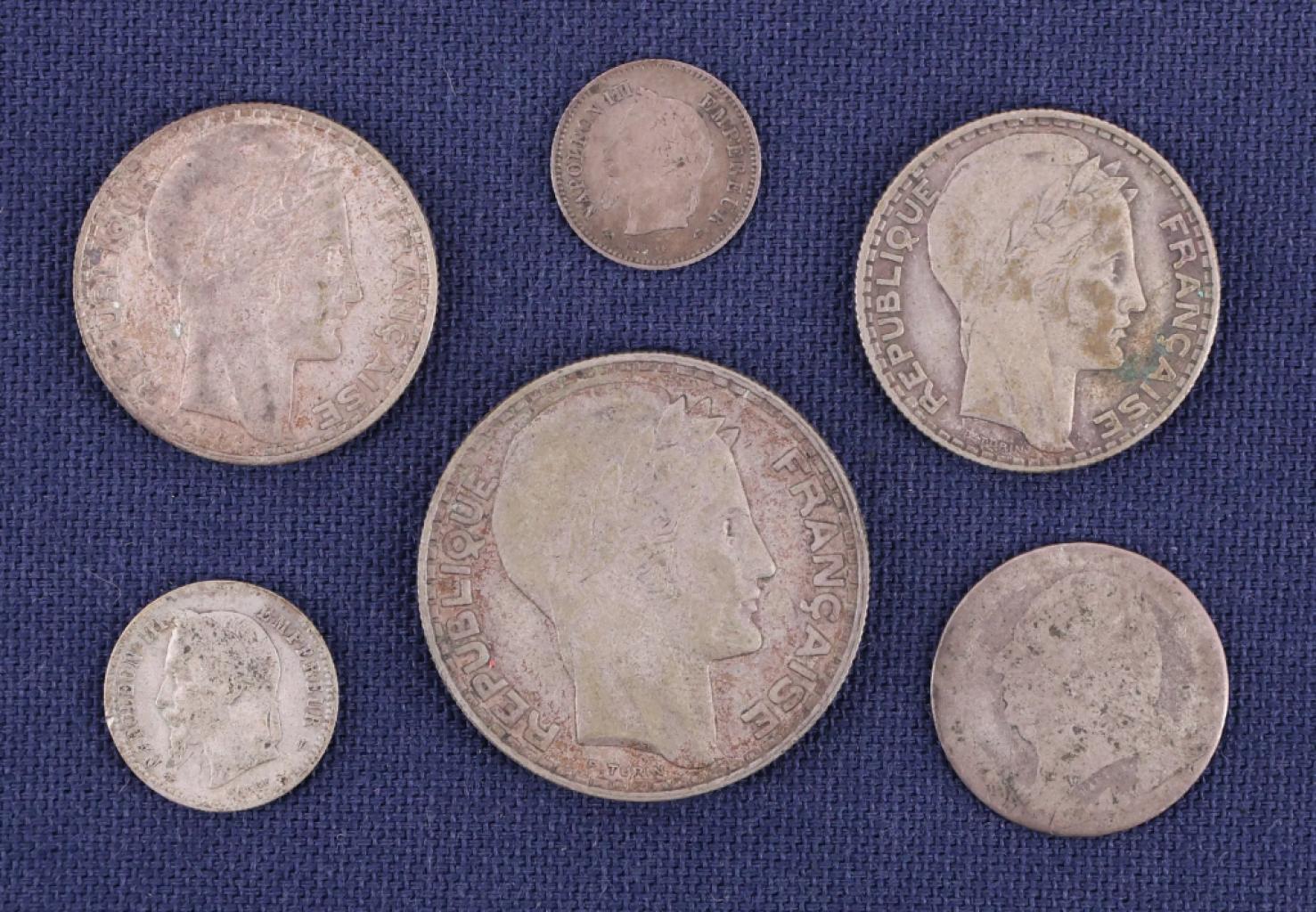 Expertise France - Lot de six monnaies en argent - Artemis Estimations