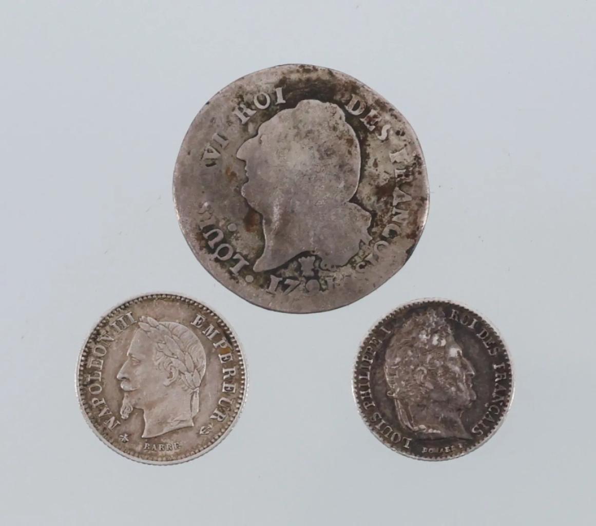 Expertise Louis XVI (Constitution) - Louis Philippe - Napoléon III - Lot de trois monnaies en argent - Artemis Estimations